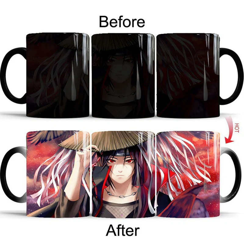 Thermochromic 350ml Color Changing Magic Cup Ceramic Coffee Milk Mug Drink Different Naruto Designs Mug - Image 5