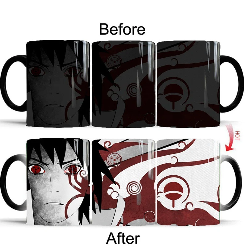 Thermochromic 350ml Color Changing Magic Cup Ceramic Coffee Milk Mug Drink Different Naruto Designs Mug - Image 6