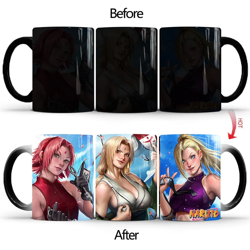 Thermochromic 350ml Color Changing Naruto Ceramic Mug Milk Coffee Tea Cup Different Designs Mug - Image 12