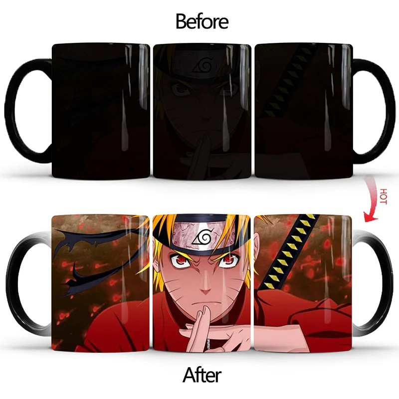 Thermochromic 350ml Color Changing Naruto Ceramic Mug Milk Coffee Tea Cup Different Designs Mug - Image 14