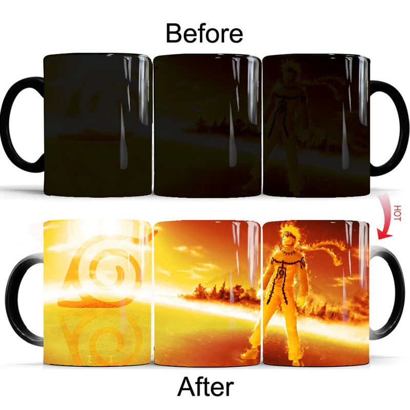 Thermochromic 350ml Color Changing Naruto Ceramic Mug Milk Coffee Tea Cup Different Designs Mug - Image 4