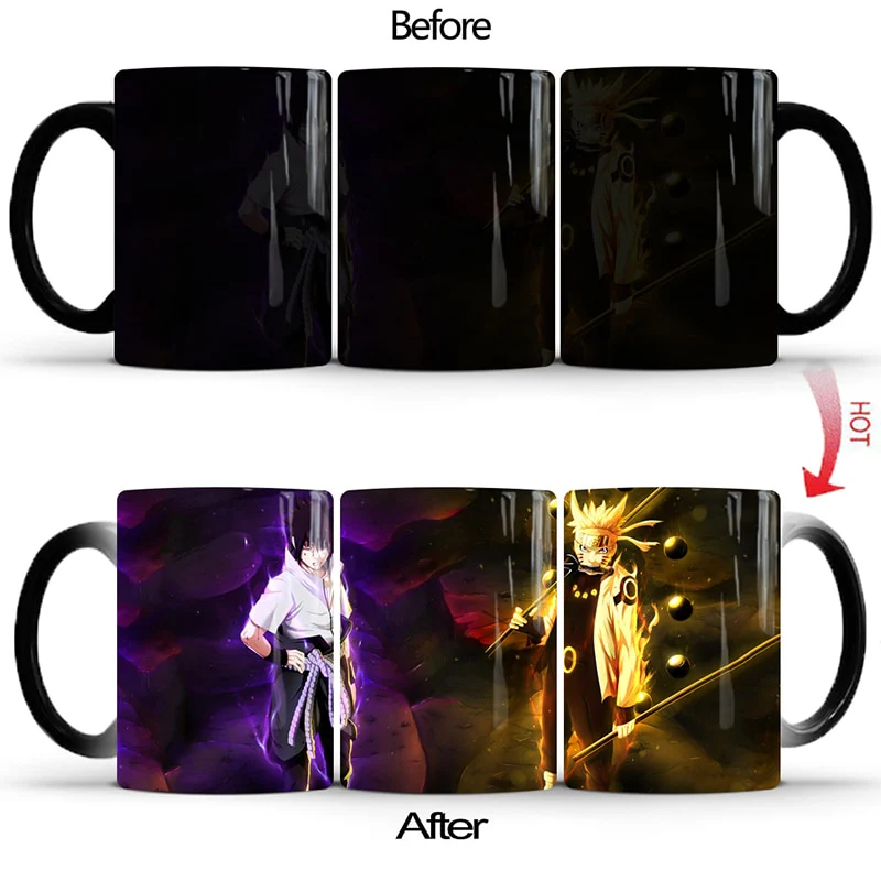 Thermochromic 350ml Color Changing Naruto Ceramic Mug Milk Coffee Tea Cup Different Designs Mug - Image 6