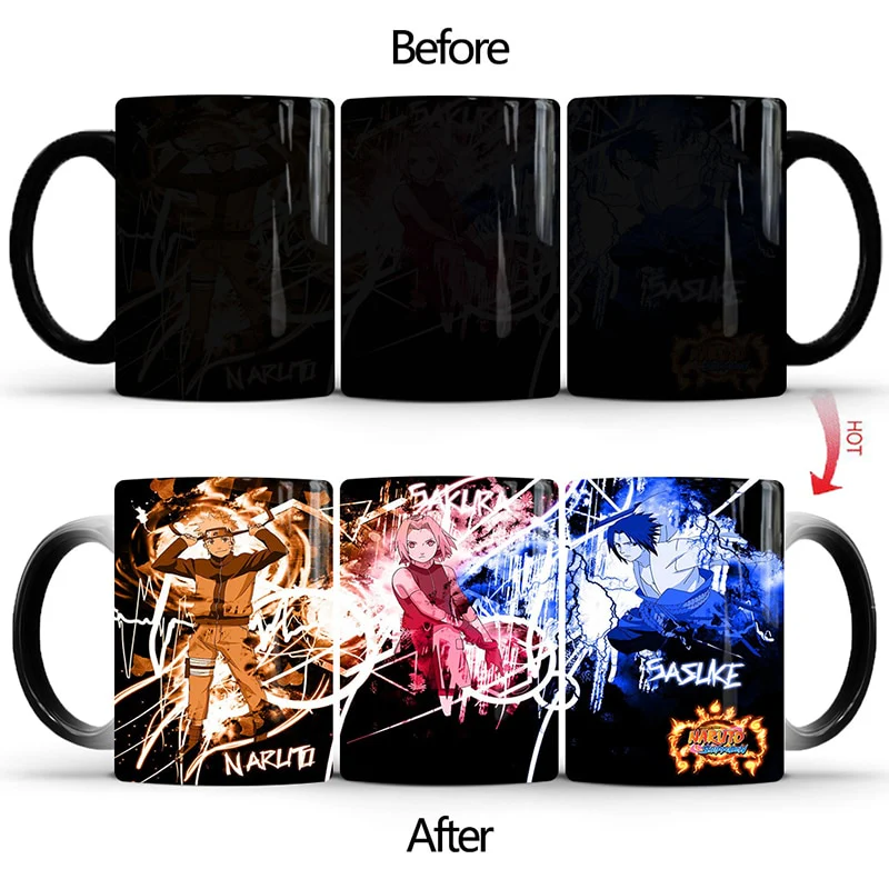 Thermochromic 350ml Color Changing Naruto Ceramic Mug Milk Coffee Tea Cup Different Designs Mug - Image 7