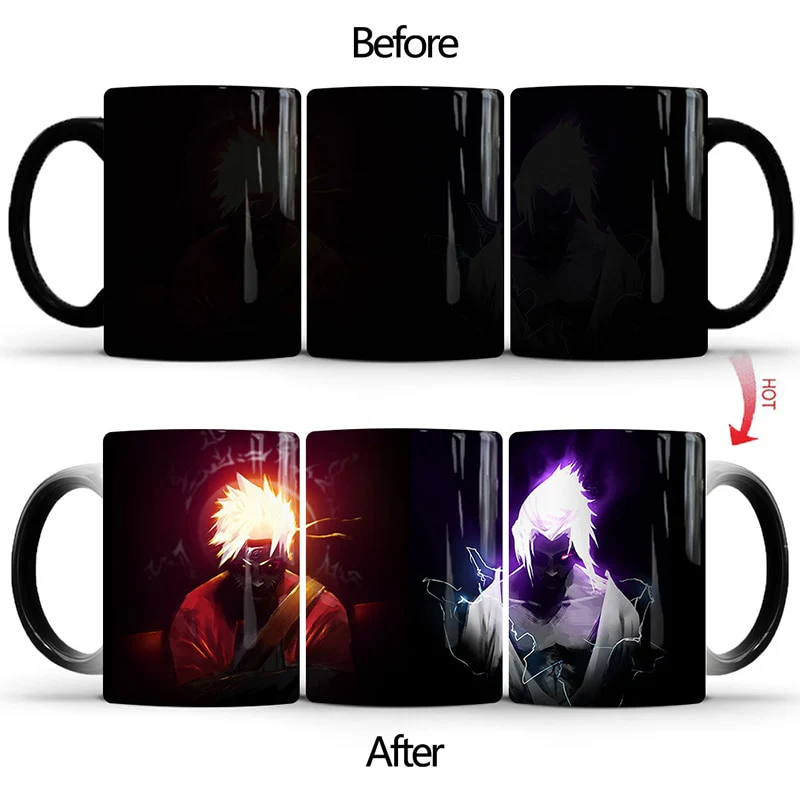 Thermochromic 350ml Color Changing Naruto Ceramic Mug Milk Coffee Tea Cup Different Designs Mug - Image 8