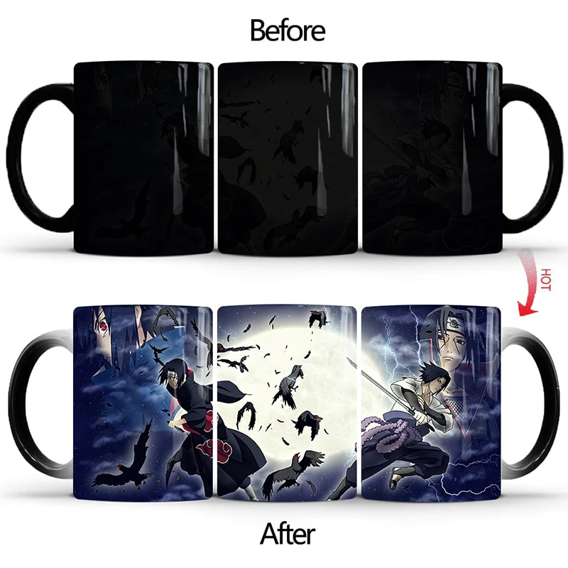 Thermochromic 350ml Color Changing Naruto Ceramic Mug Milk Coffee Tea Cup Different Designs Mug - Image 9