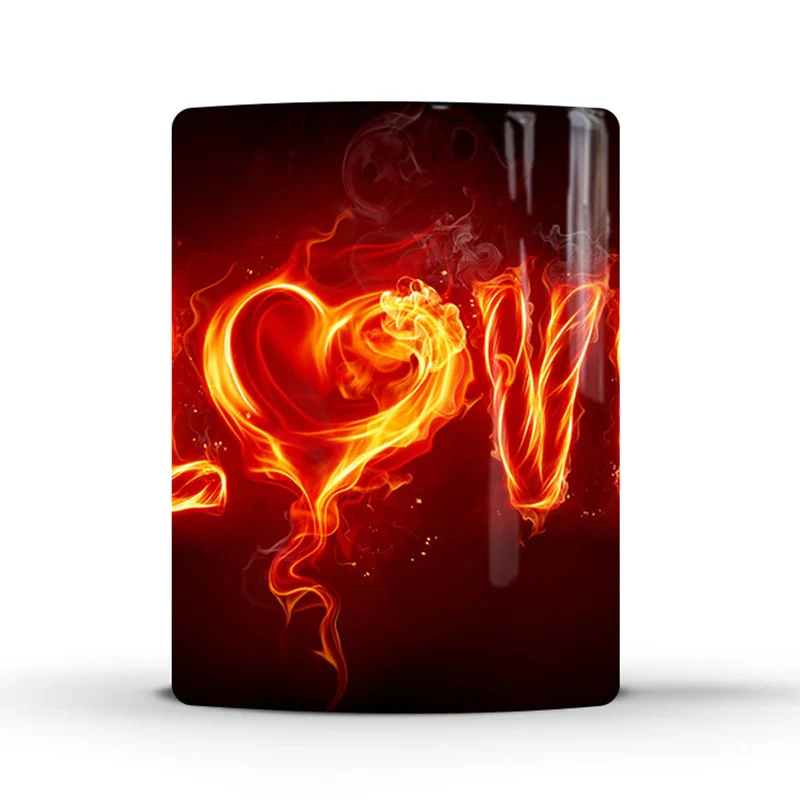 Thermochromic Magic Cup Love Color Changing Mug Ceramic 350ml Coffee Milk Cup Drink - Image 3