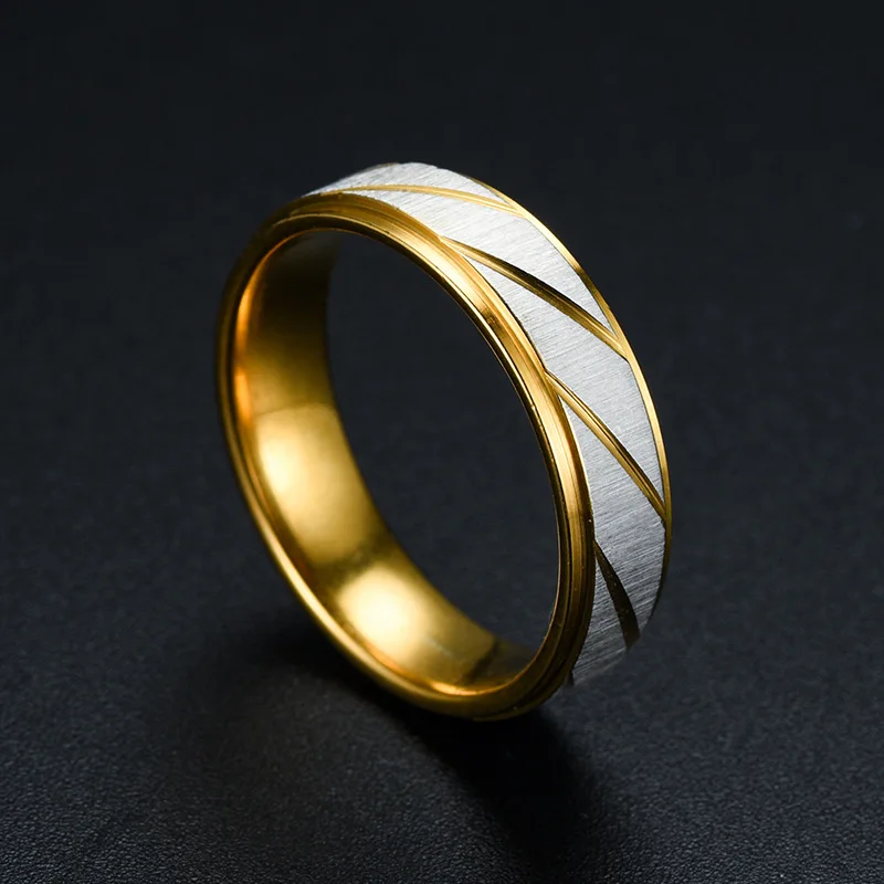 Wave Pattern Couple Rings Men Women High Quality Stainless Steel Ring Engagement Wedding Rings Jewelry - Image 3