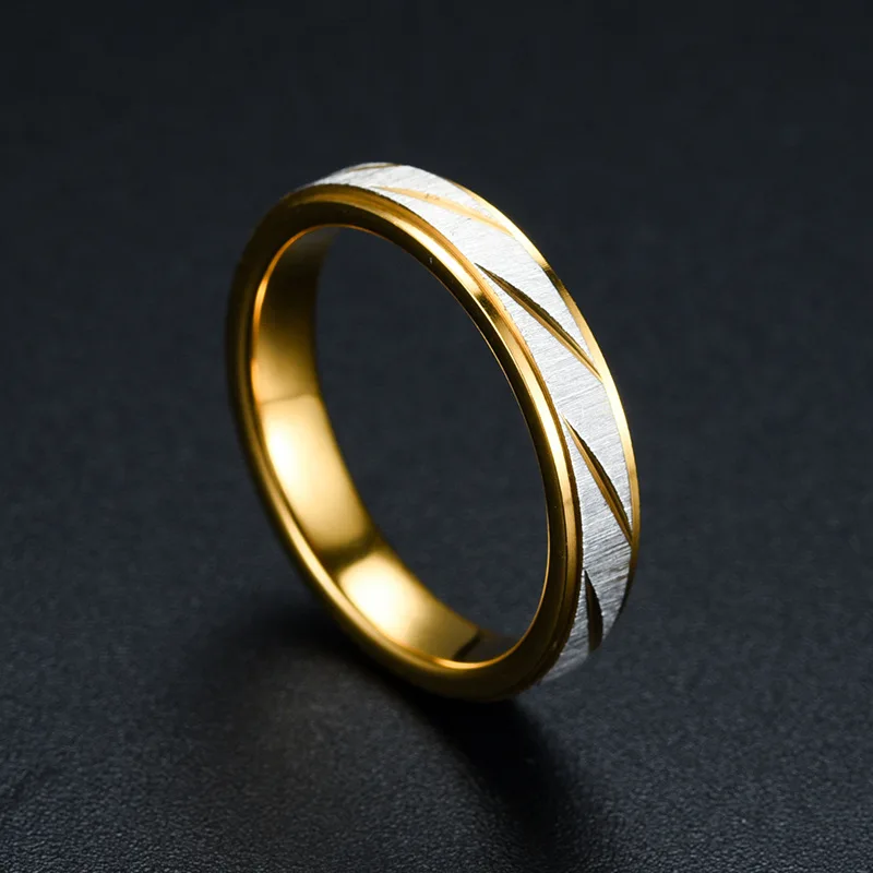 Wave Pattern Couple Rings Men Women High Quality Stainless Steel Ring Engagement Wedding Rings Jewelry - Image 4